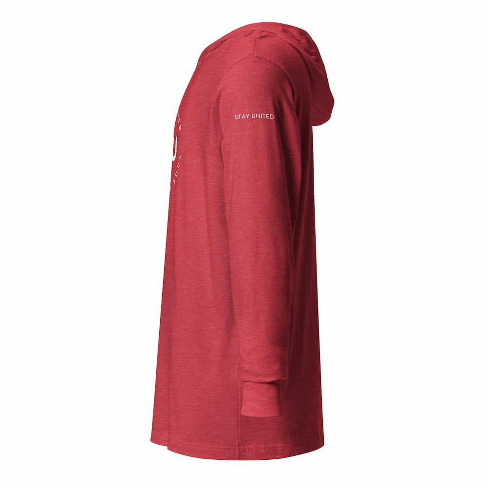 Hooded long-sleeve tee - unisex-hooded-long-sleeve-tee-heather-red-left-654e8e8c59cd7