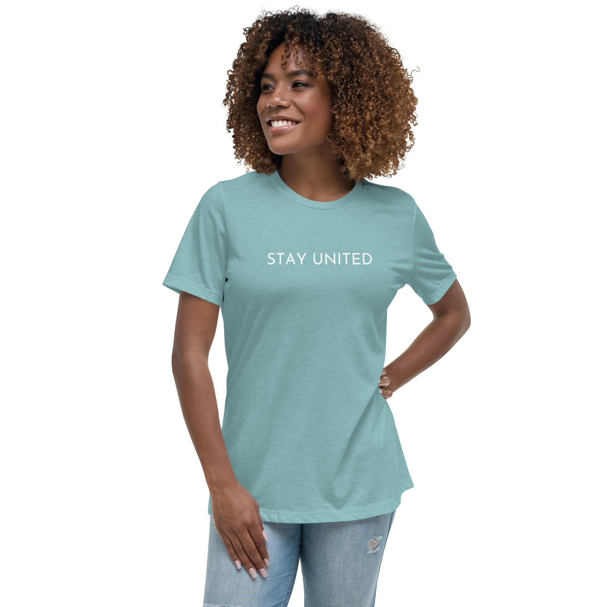 Women's Relaxed T-Shirt - womens-relaxed-t-shirt-heather-blue-lagoon-front-653f0ed067c88