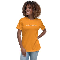 Women's Relaxed T-Shirt - womens-relaxed-t-shirt-heather-marmalade-front-653f0ed066fe5