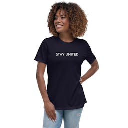 Women's Relaxed T-Shirt - womens-relaxed-t-shirt-navy-front-653f0ed060b05